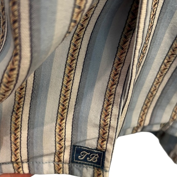Tommy Bahama Size Large Striped Button 100% Tencel Shirt Classic, Western, Beach - Picture 8 of 8